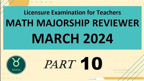 new tos for let 2024 reviewer|Mathematics Majorship .